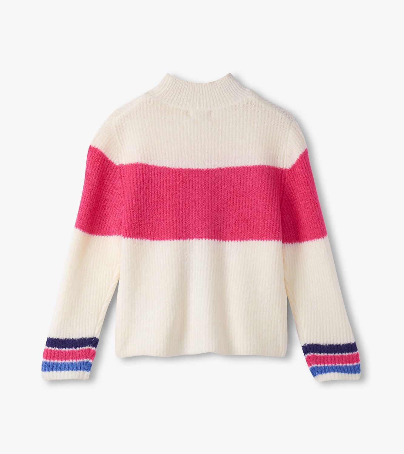 Colourblock Mock Neck Sweater