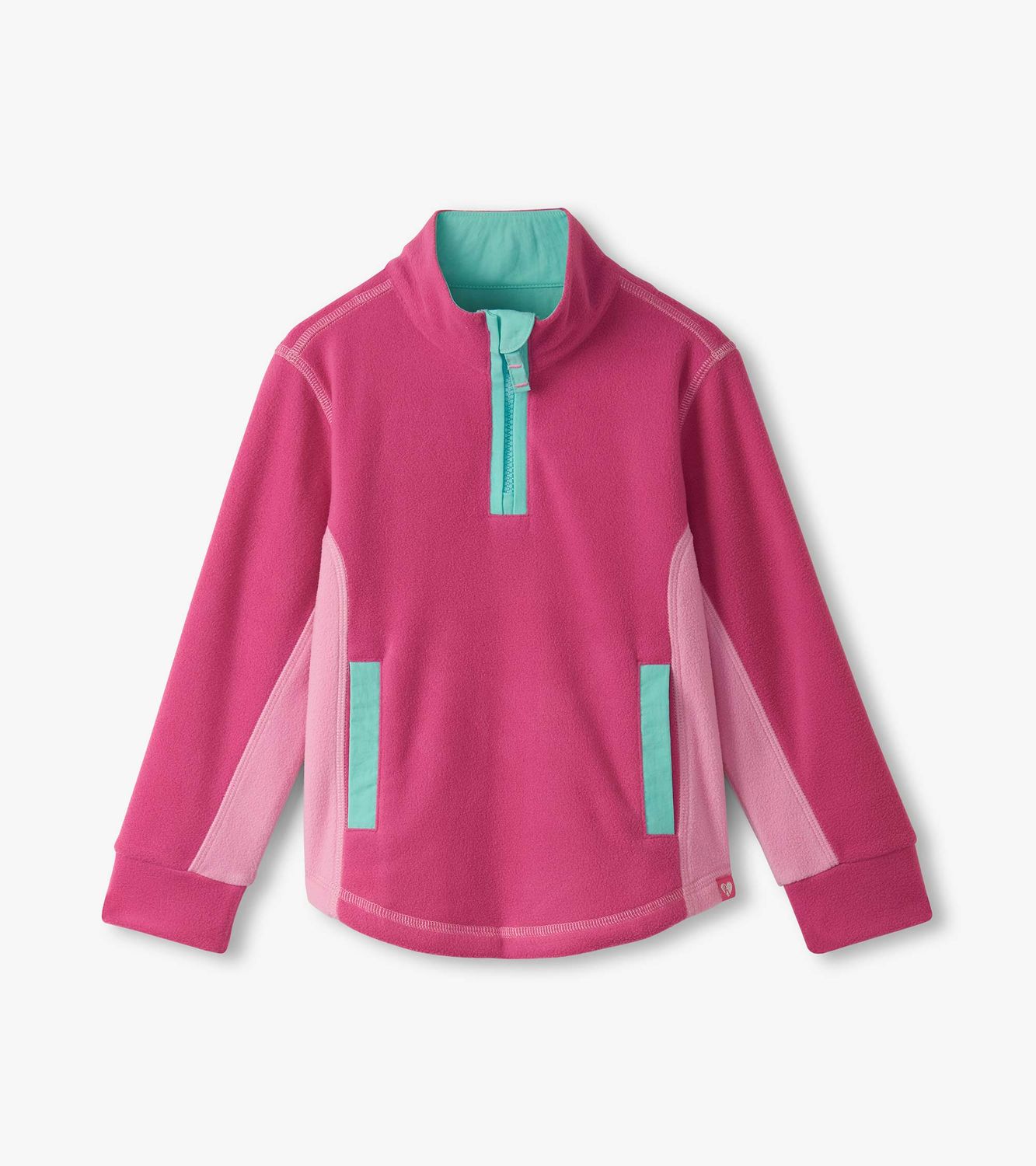 Raspberry Rose 1/4 Zip Mock Neck