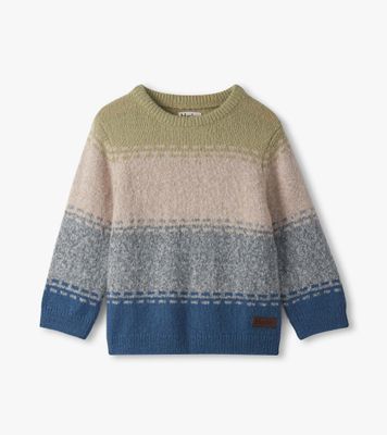 Blue Combo Crew Neck Sweater