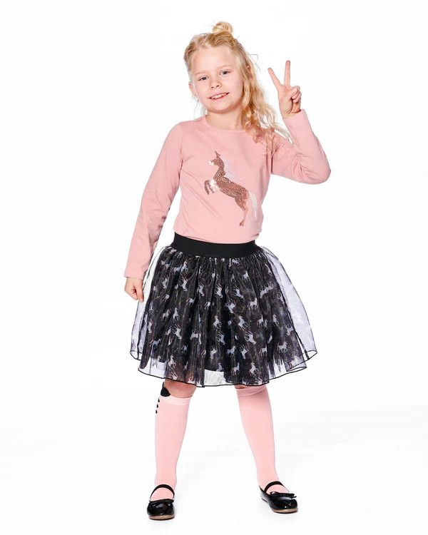 Cotton Rose Unicorn Long-sleeve