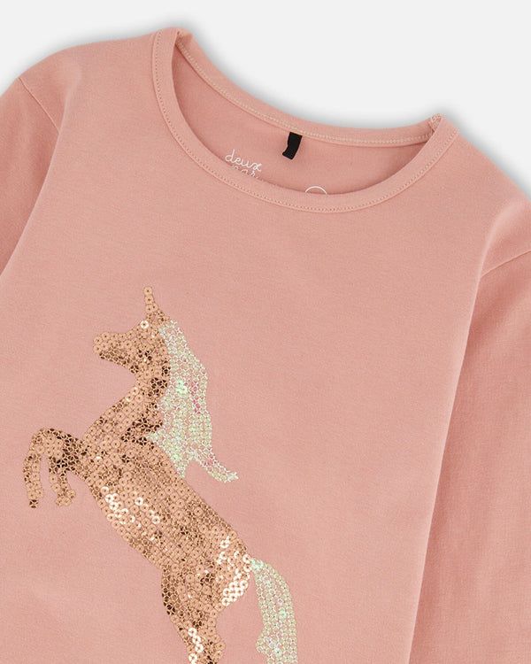 Cotton Rose Unicorn Long-sleeve