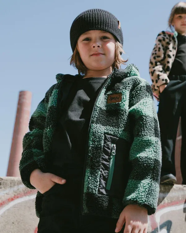 Green Check Mid-Season Jacket