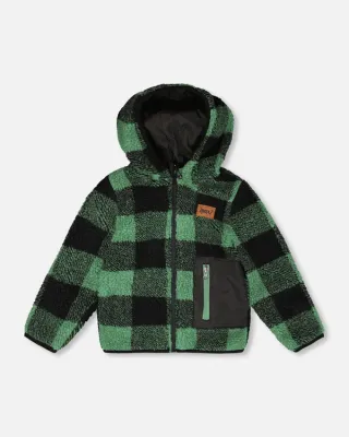 Green Check Mid-Season Jacket
