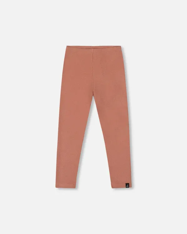 Old Rose Ribbed Leggings