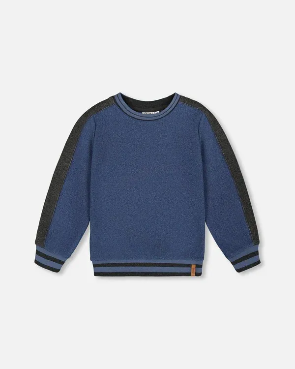 Dark Blue Flat Back Rib Sweatshirt
