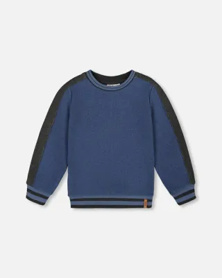 Dark Blue Flat Back Rib Sweatshirt