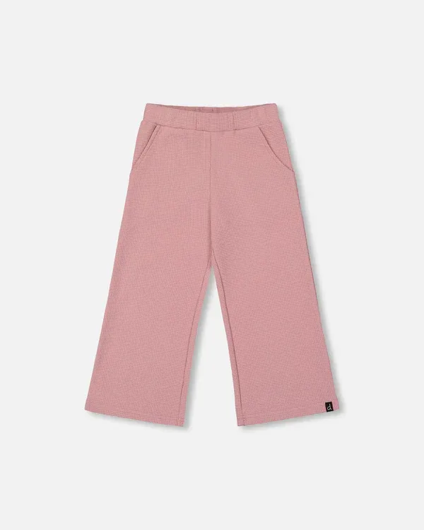Black Waffle Flare Pant