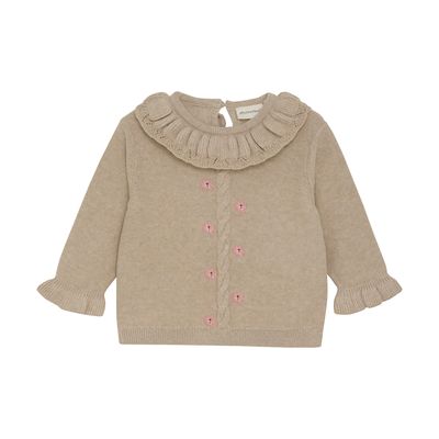 Beige Melange Knit Pullover