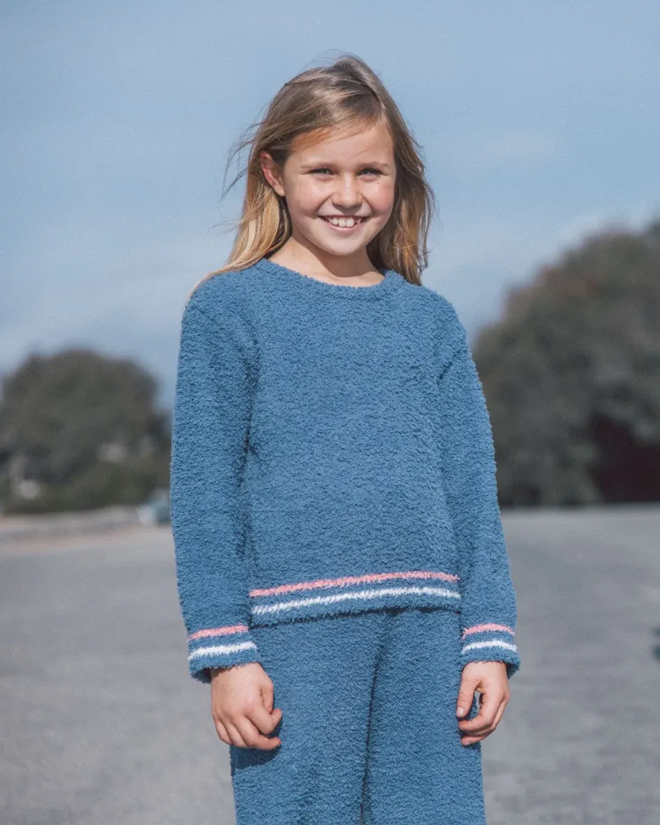Dusty Blue Dreamer Knit Top