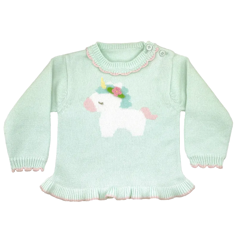 Aqua Unicorn Sweater