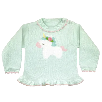 Aqua Unicorn Sweater