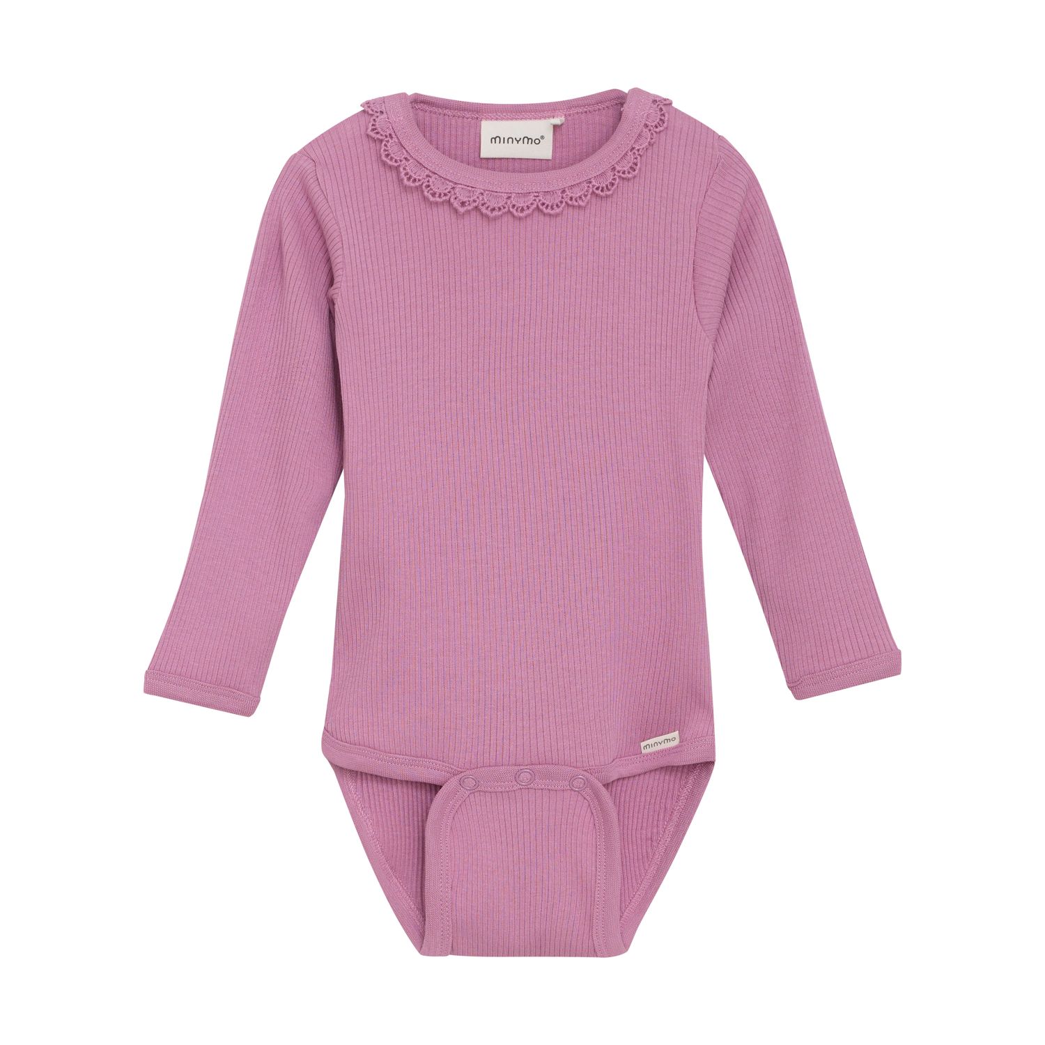 Mauve Orchid Ribbed Eyelet Bodysuit