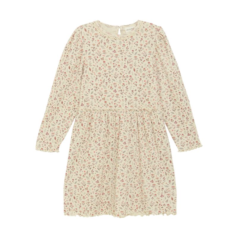 Sandshell Floral Ribbed Dress