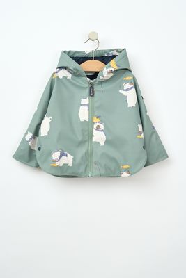 Polar Bear Blue Raincoat