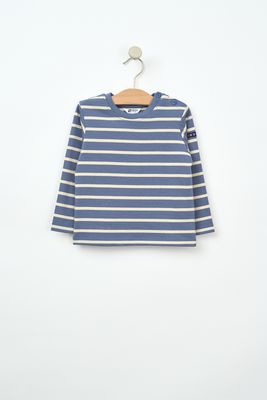 Vintage Indigo/Oyster Grey Striped Jumper