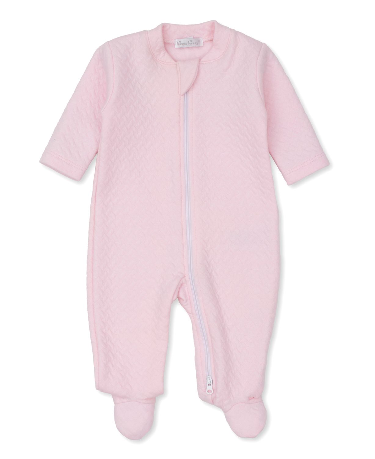 Pink Jacquard Zip Footie