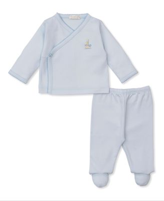 Noah's Ark Lt Blue Footed Pant Set