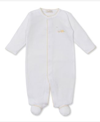 Baby Duckl Emb Wht/Yell Footie