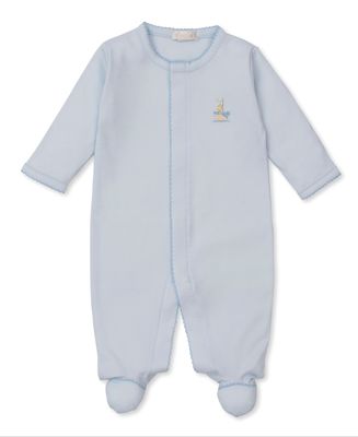 Noah&#39;s Ark Blue Emb Footie