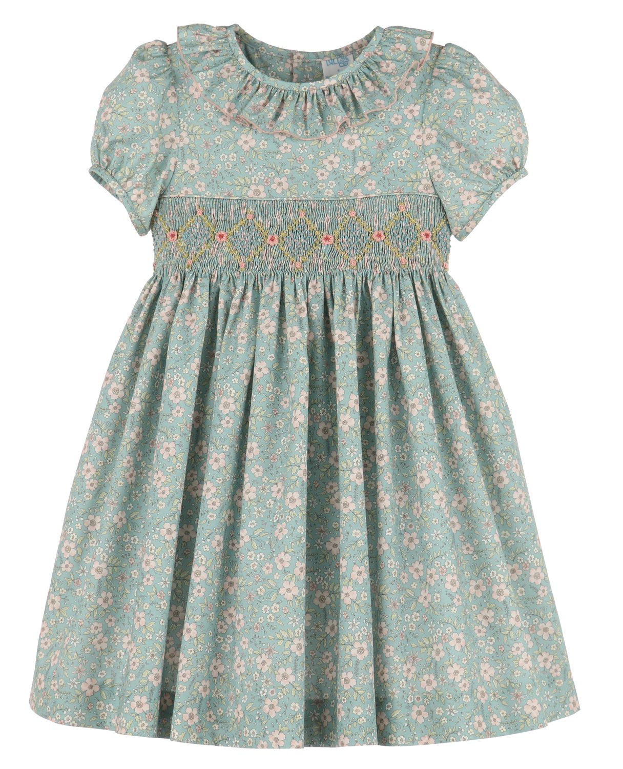 Aqua Winter Blooms Dress