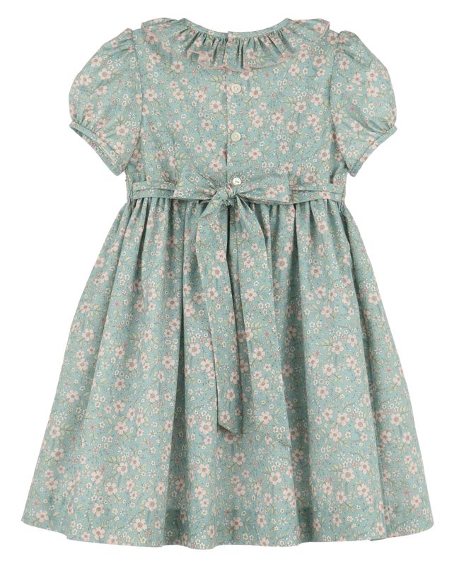 Aqua Winter Blooms Dress