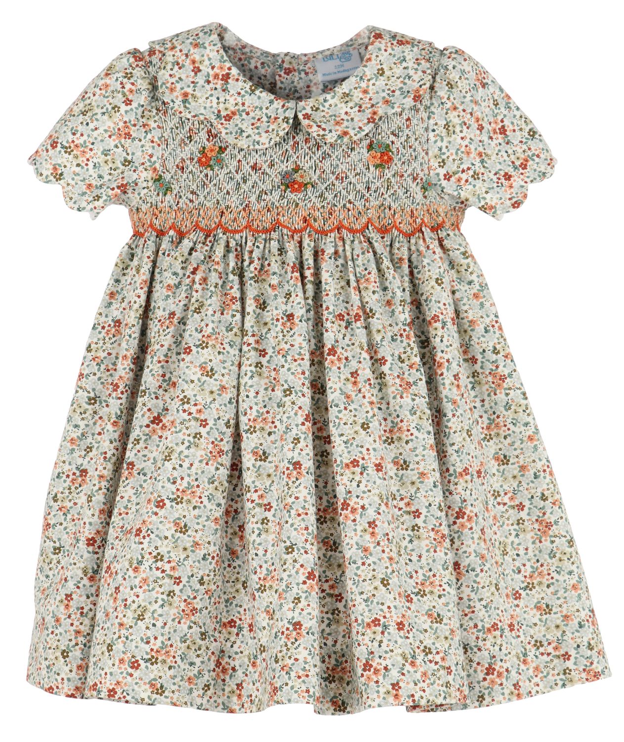 Green Autumn Glow Smock Dress