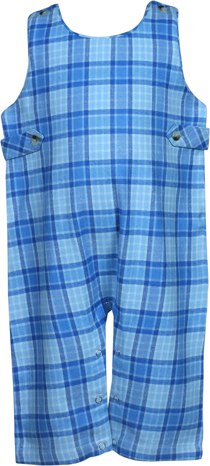Blue Plaid Longall with White Tee