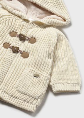 Pottery White Hooded Knit Cardigan