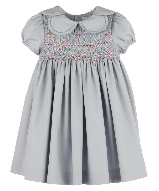 Blue Hydrangea Smock Petal Dress