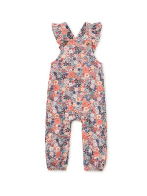 Japanese Mini Floral Cord Ruffle Overall