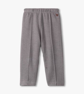 Dark Grey Stretch Herringbone Pants