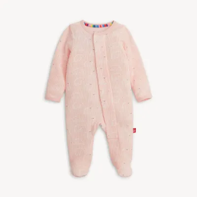 Pink Polaris Waffle Footie