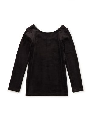 Velour Jet Black Long Sleeve Slim Fit To