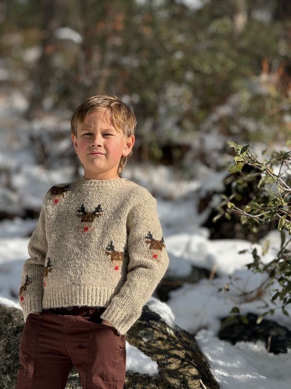 Beige reindeer Rudy Sweater