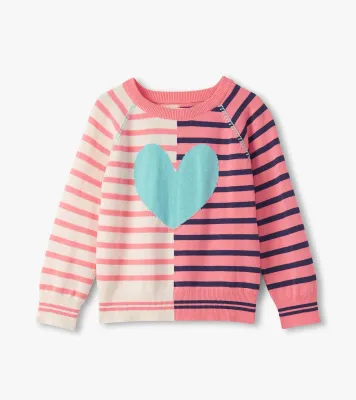 Mixed Stripes Raglan Pullover Sweater