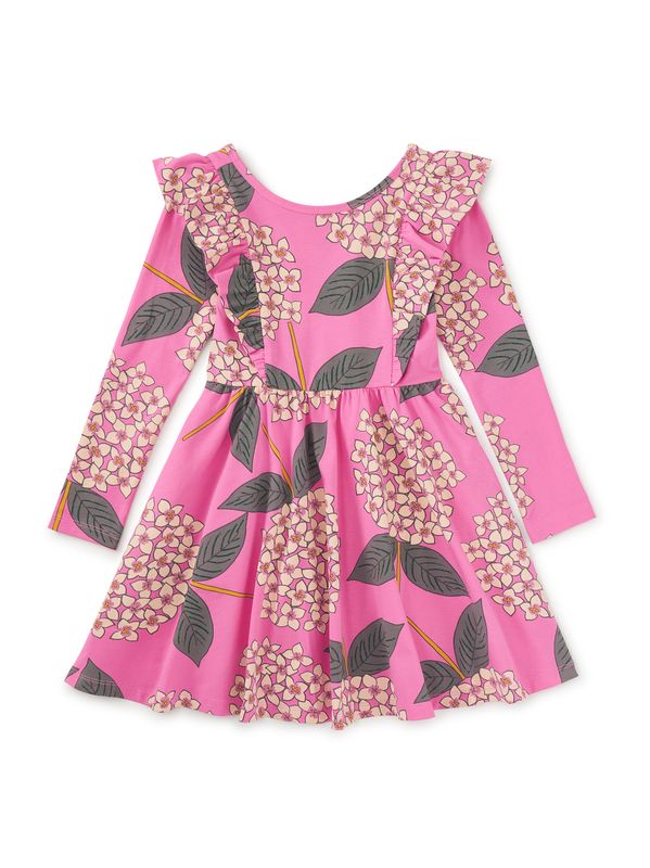 Hydrangea Burst Ruffle Shoulder Ballet Dress