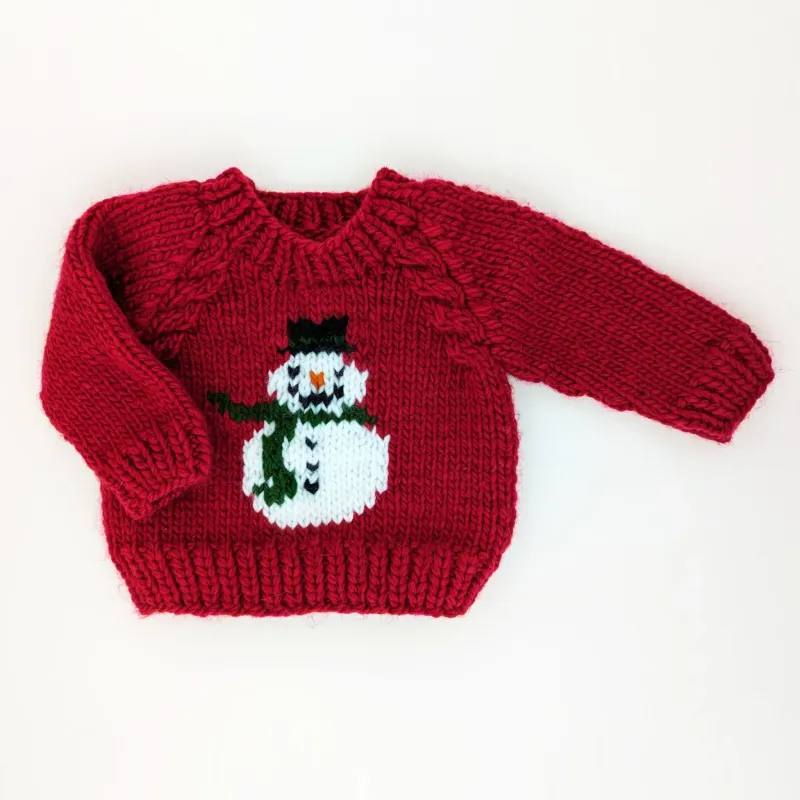 Red Frosty the Snowman Crew Neck Sweater