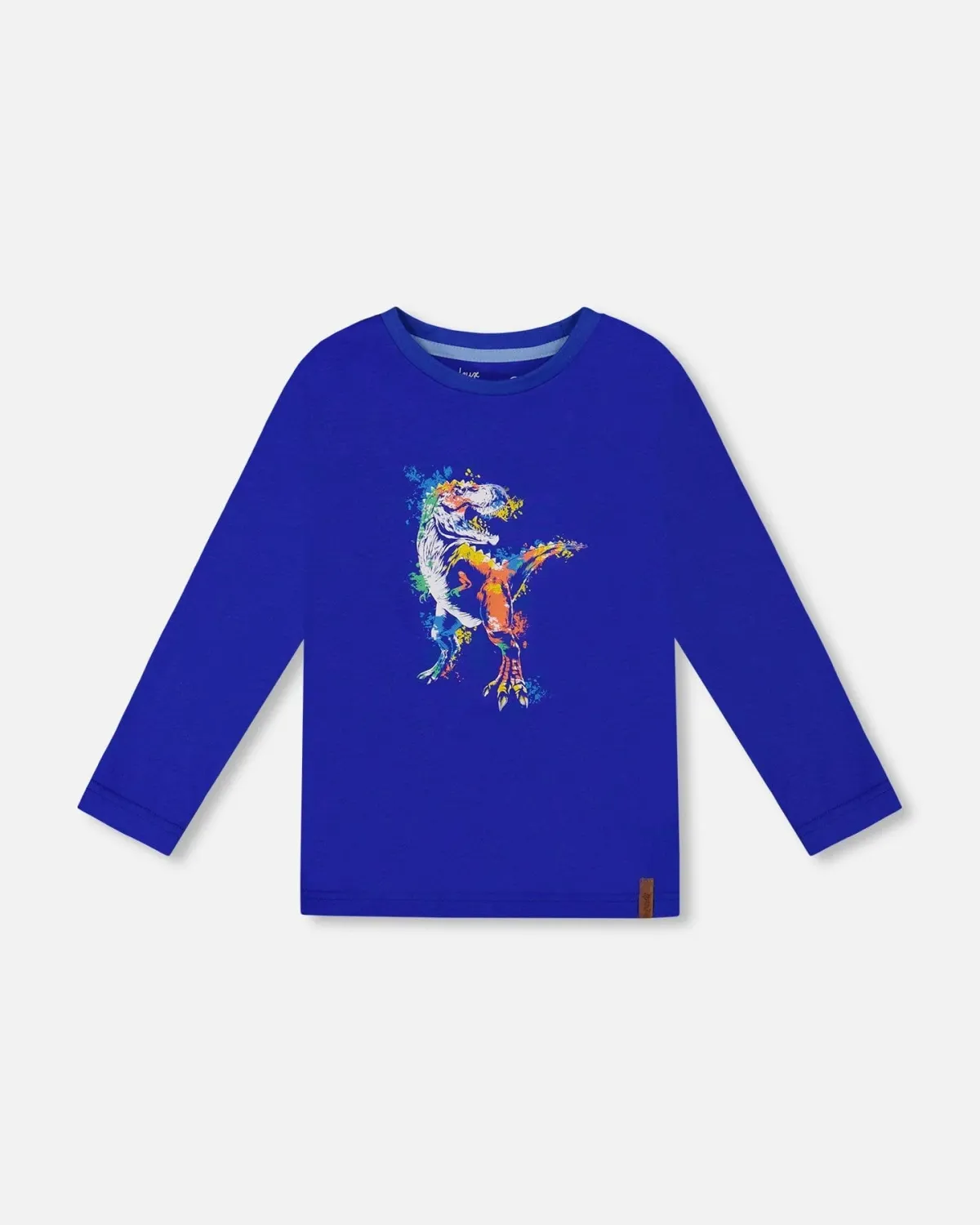 Colorful Blue Dino Long-sleeve