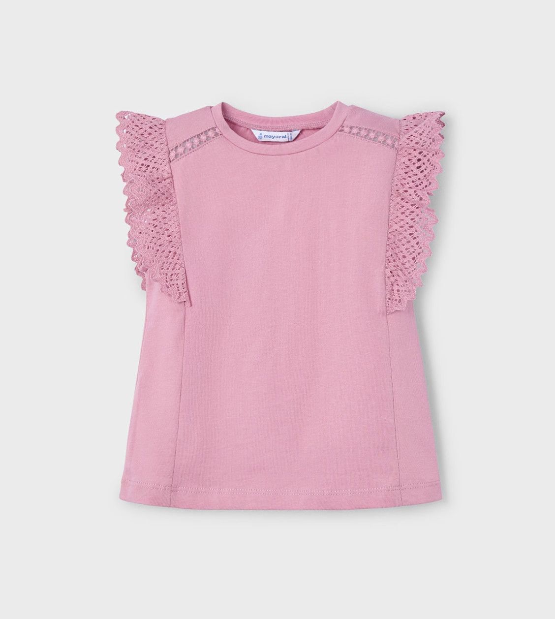 Mauve Lace Sleeve Tee