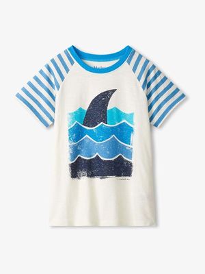 Shark Fin Waves Raglan Tee