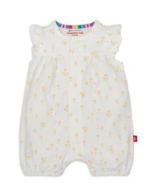 Evangeline Cotton Romper w/ Ruffle