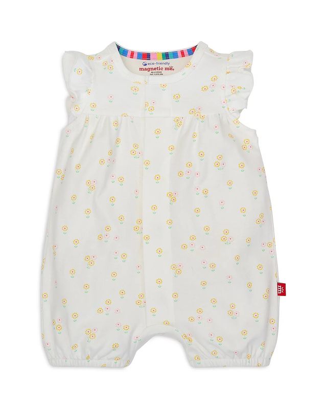 Evangeline Cotton Romper w/ Ruffle