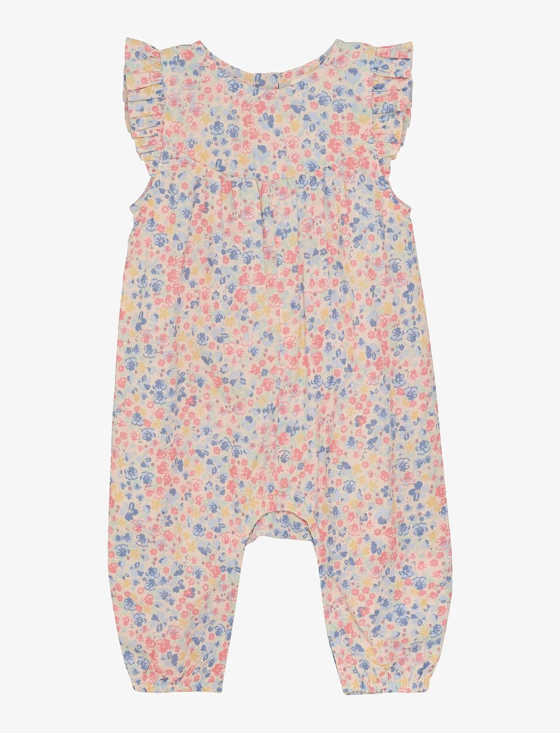 Printed Ruffle Sleeve Romper