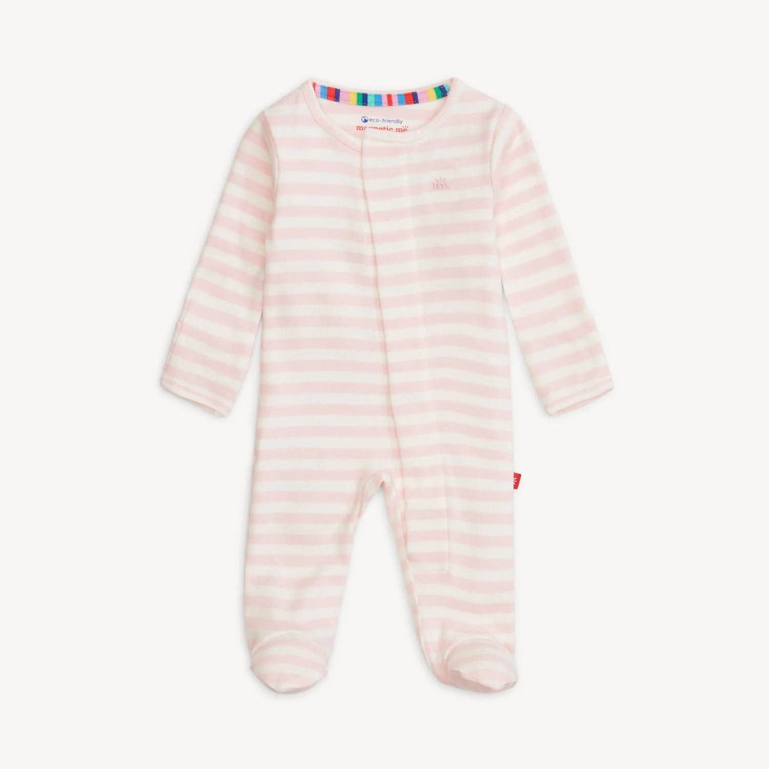 Pink Stripe Organic Cotton Footie