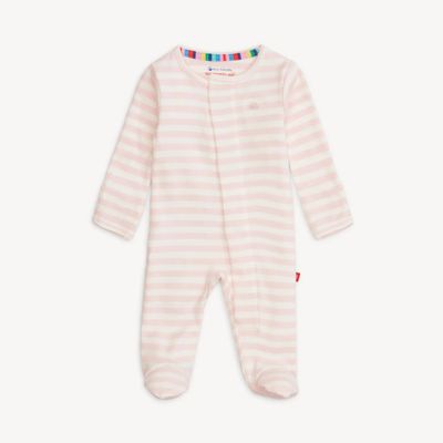 Pink Stripe Organic Cotton Footie