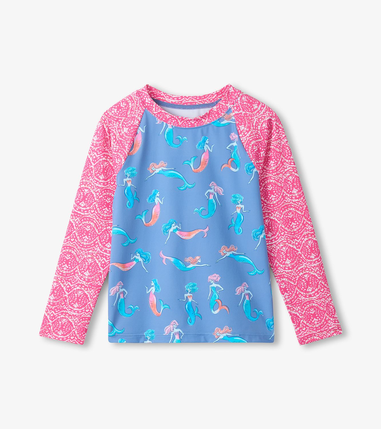 Salty Mermaids Long Sleeve Rashguard, Size: 2Y