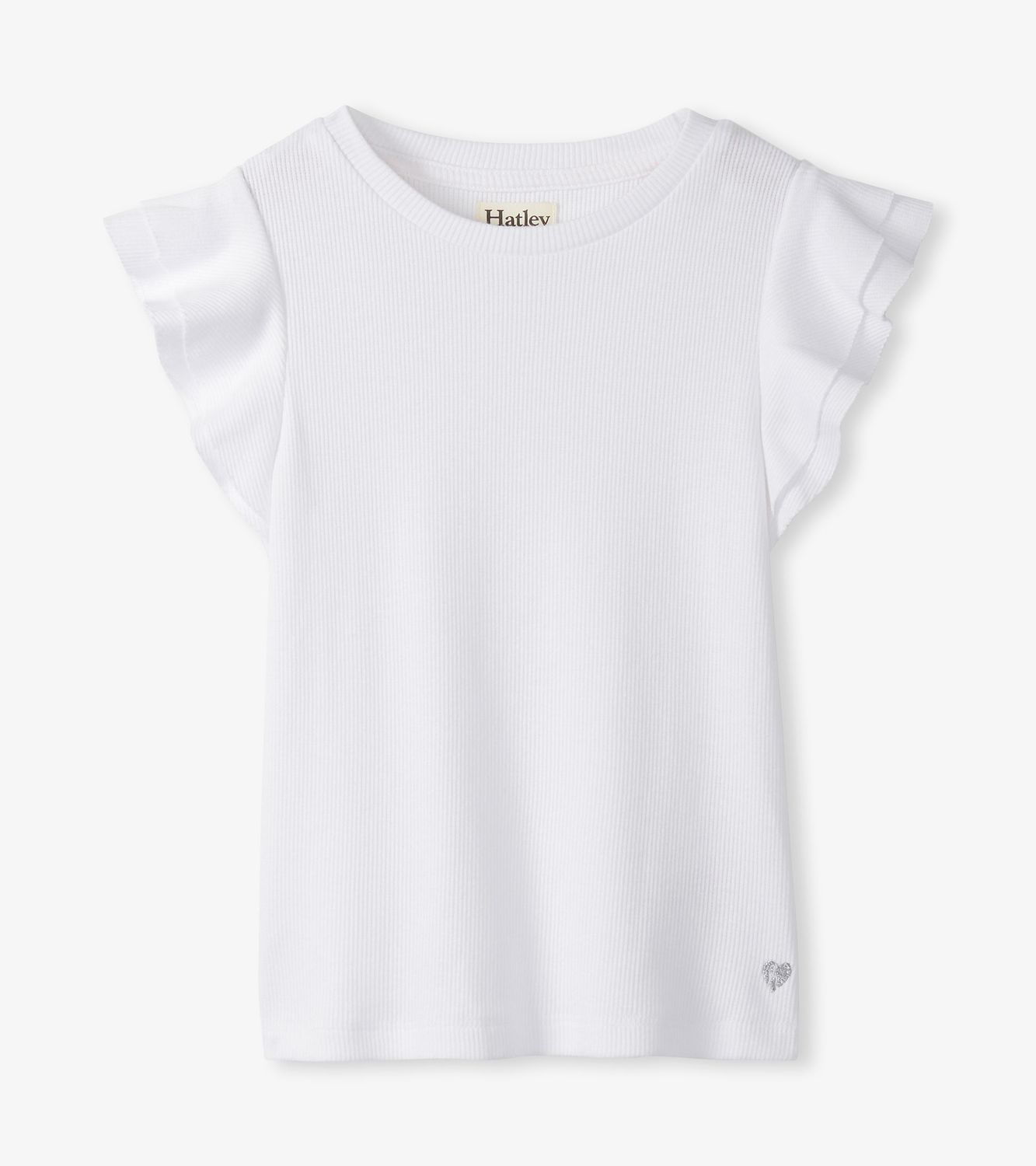 White Ruffle Sleeve Tank, Size: 2Y