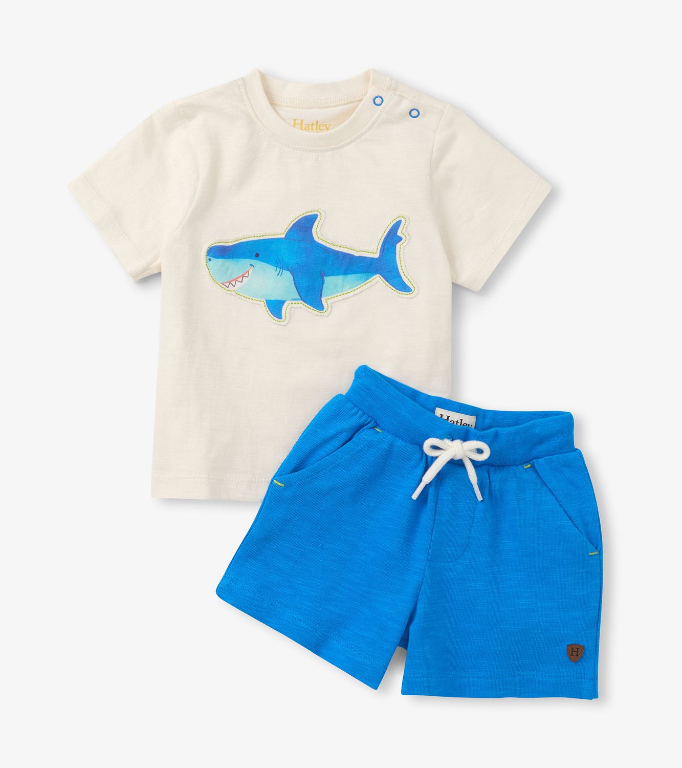 Happy Shark Tee+Short Set, Size: 3-6M