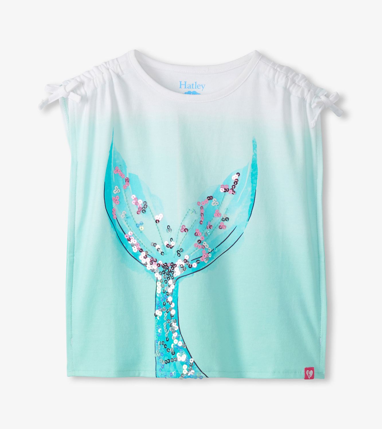 Mermaid Tail Cinched Shoulder Top, Size: 3Y