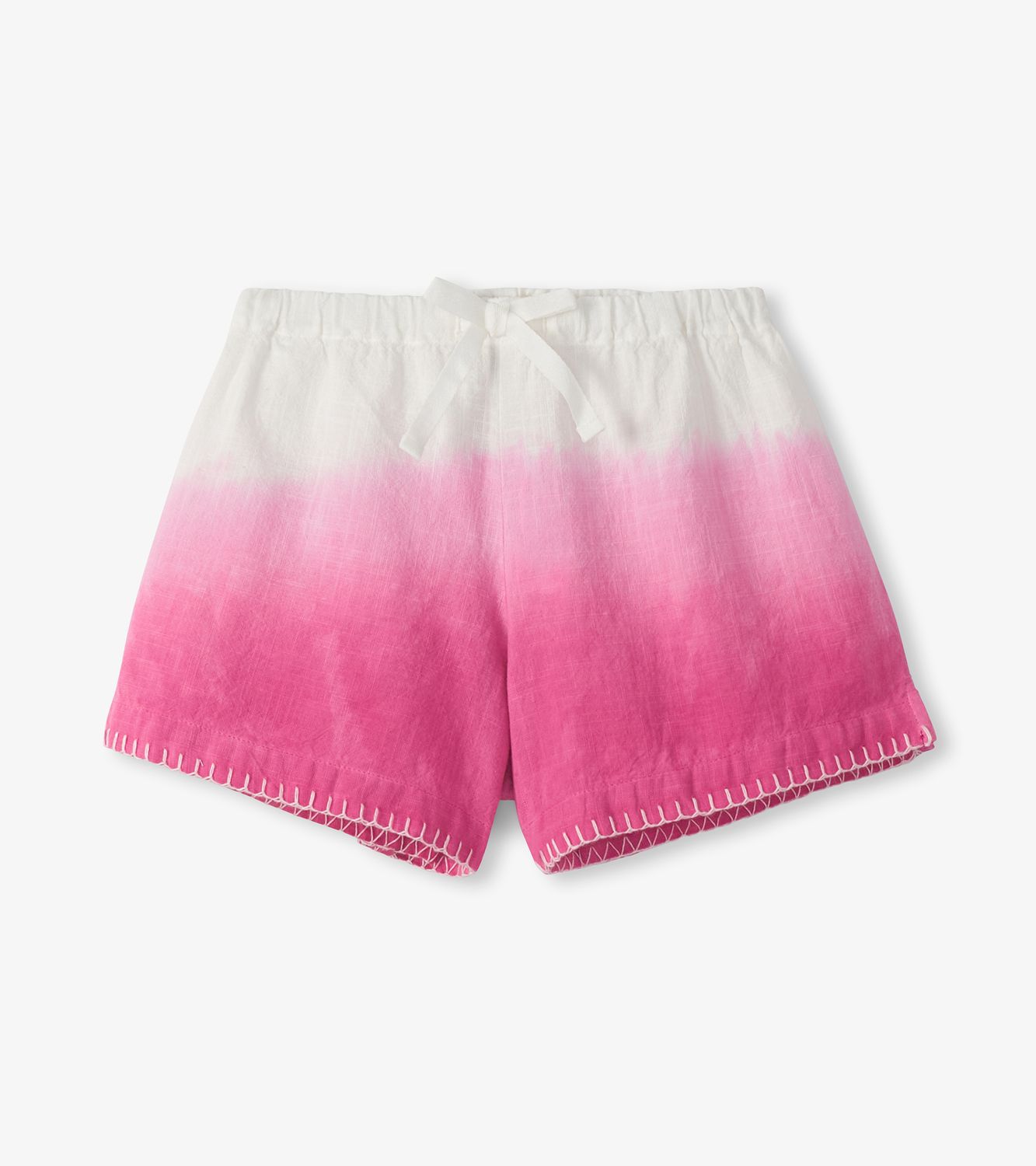 Raspberry Dip Dye Woven Easy Shorts, Size: 2Y